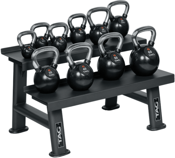 TAG Fitness 2-Tier Kettlebell Rack
