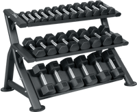 HEX 3-Tier Dumbbell Rack (Holds 10 Pairs)