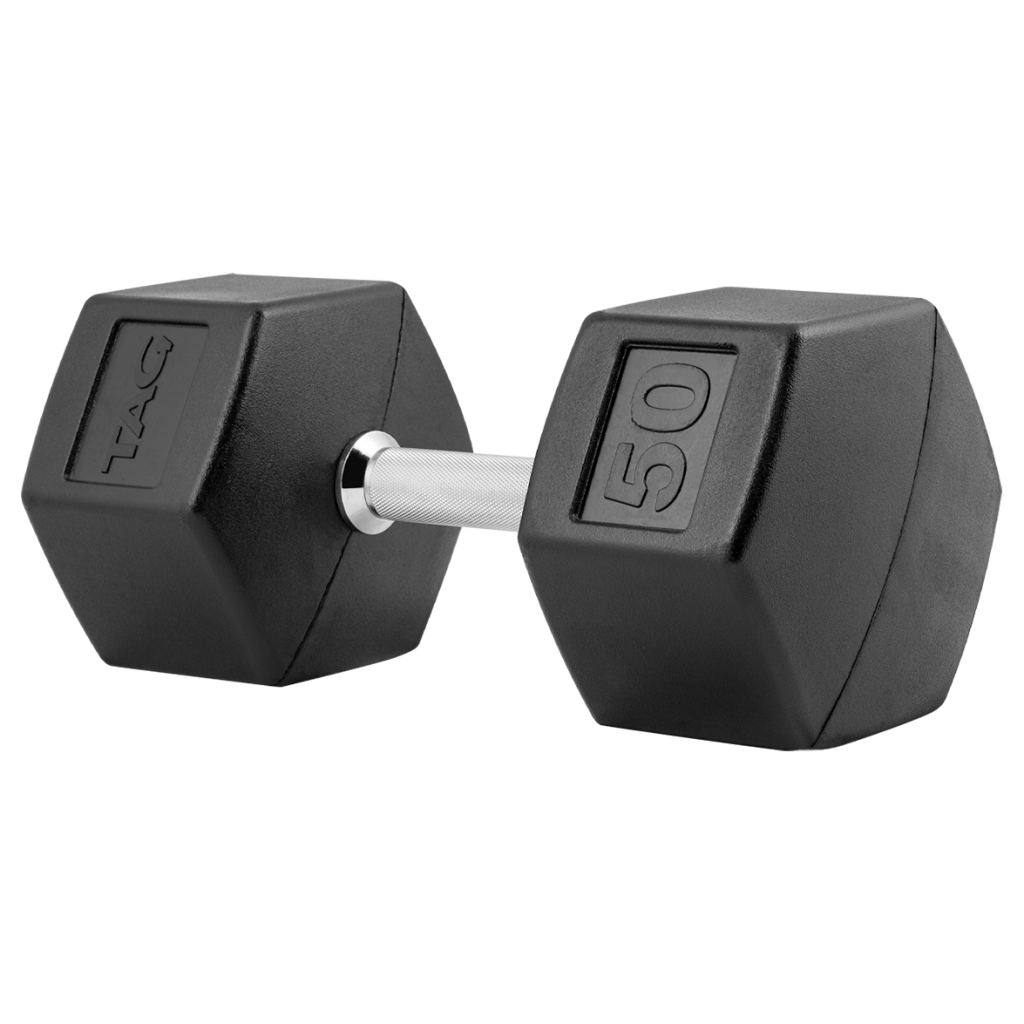 TAG Fitness HEX Rubber Dumbbell