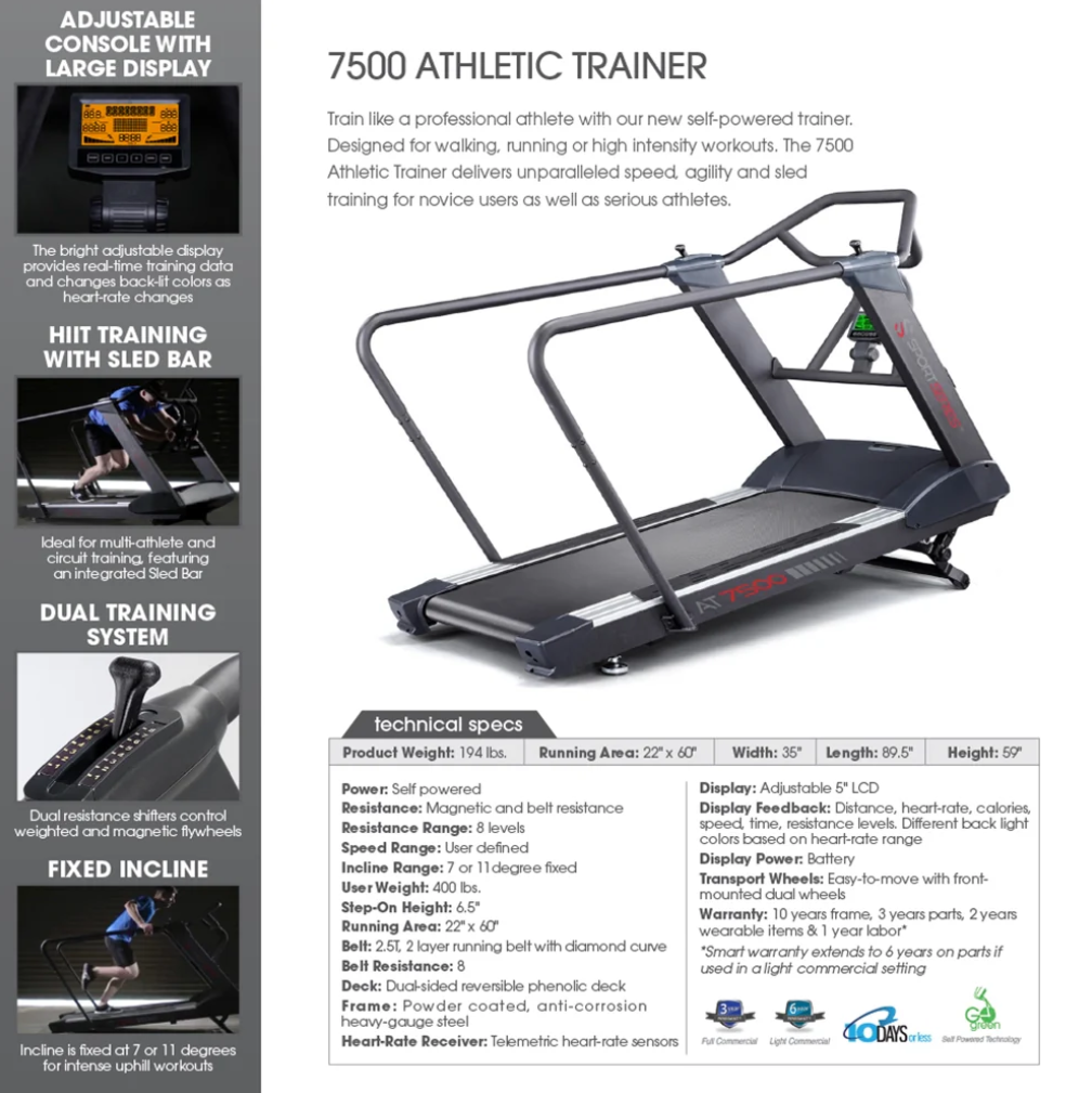 Sport Series Self-Powered Treadmill